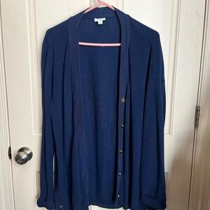 Crown & Ivy Classic Blue Knit Cardigan